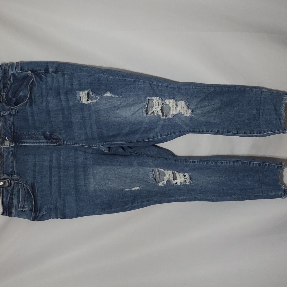 Judy Blue Skinny Fit Women's Jeans Distressed Raw Hem Ankle? Stretch Sz‎ 22W EUC